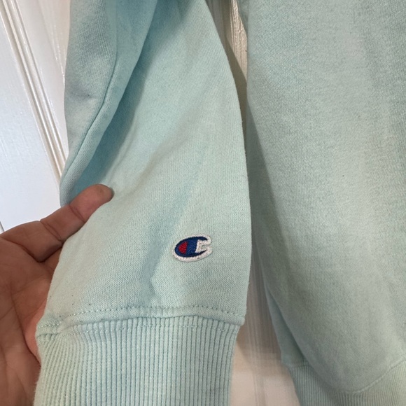 High End Mint Green Embroidered Youth Boys M Hoodie Sweatshirt MINTY - Picture 4 of 4